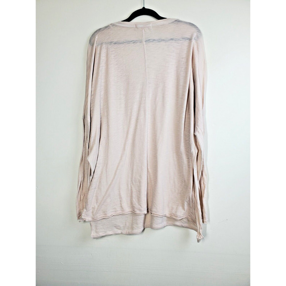 Free People Womens Medium Top ON MY MIND V-NECK oversized Tunic Long Sleeve - Picture 5 of 12